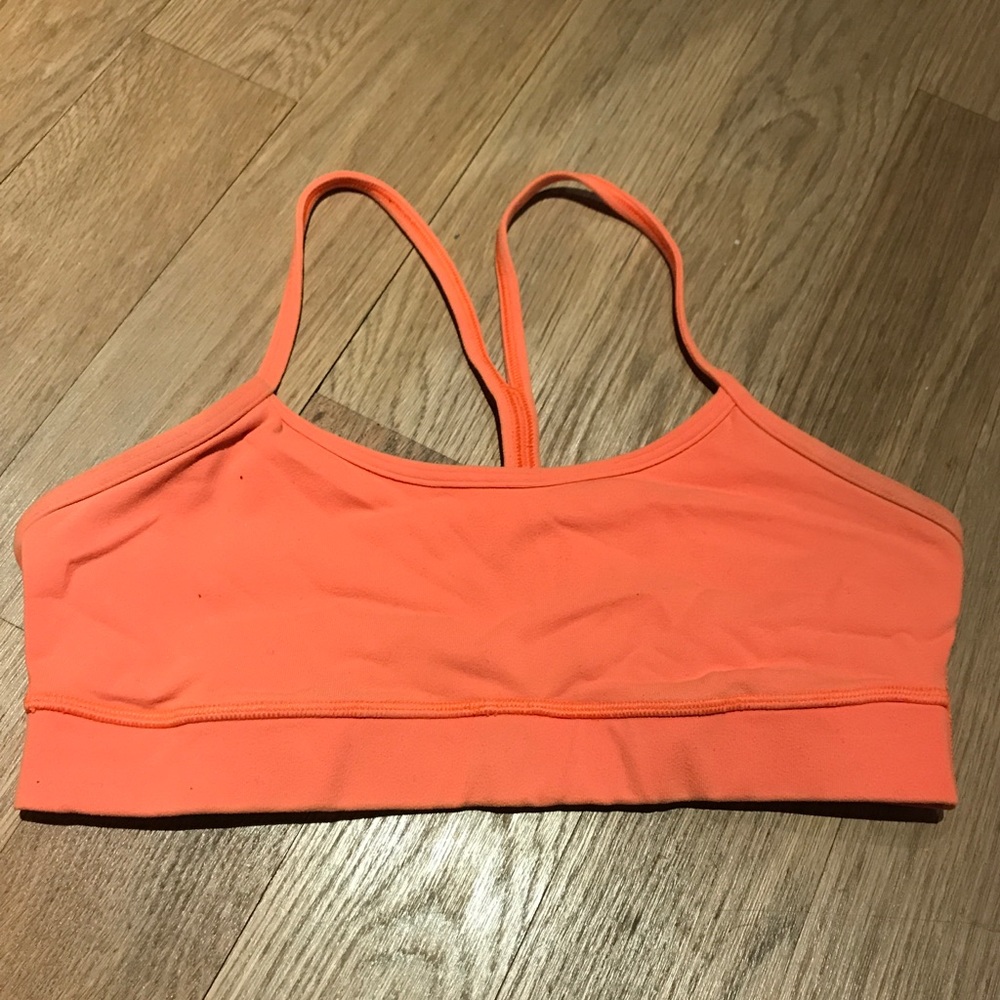 Lululemon flow y neon orange bra
